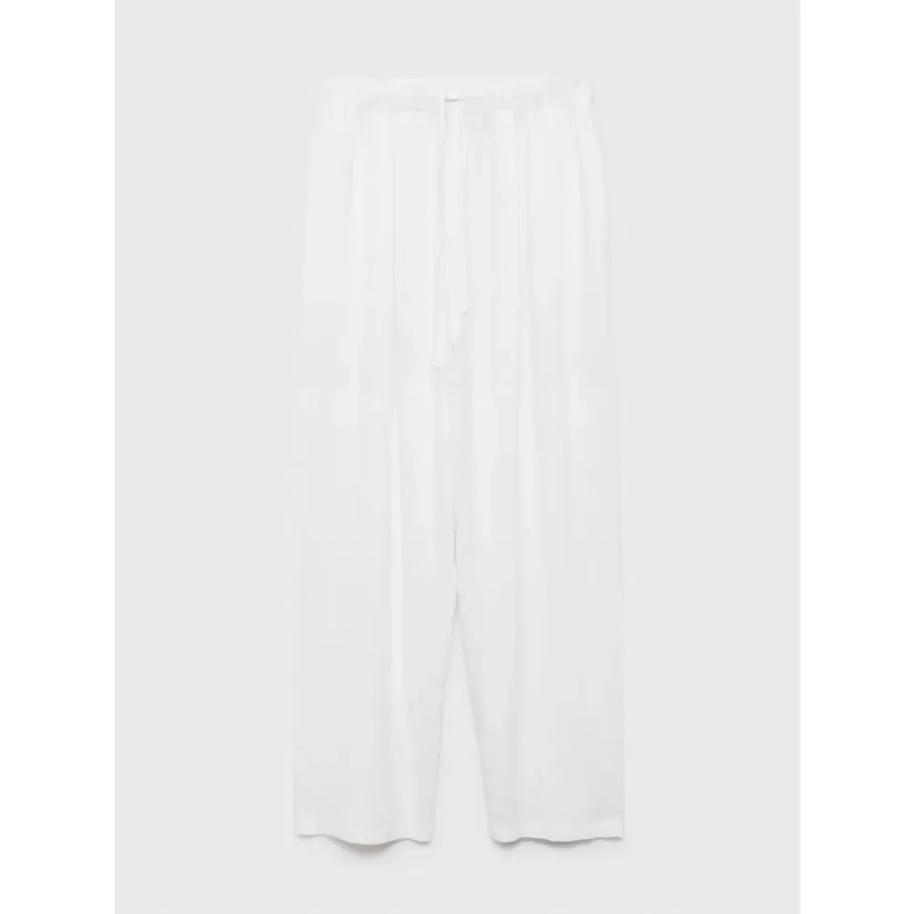 Mango Co-Ord Linen Set Flowy Pants and Blouse New